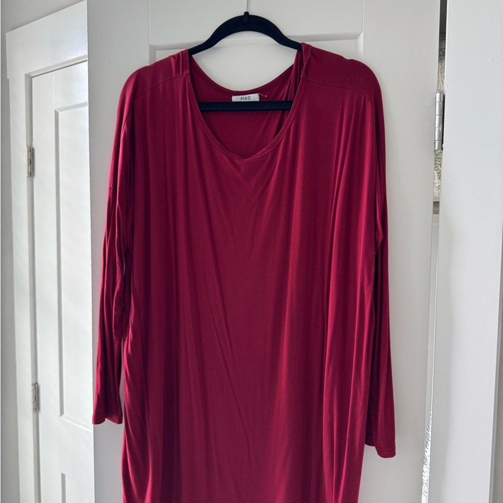 Piko Red Tunic Top